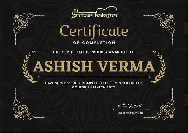 Sample Certificate